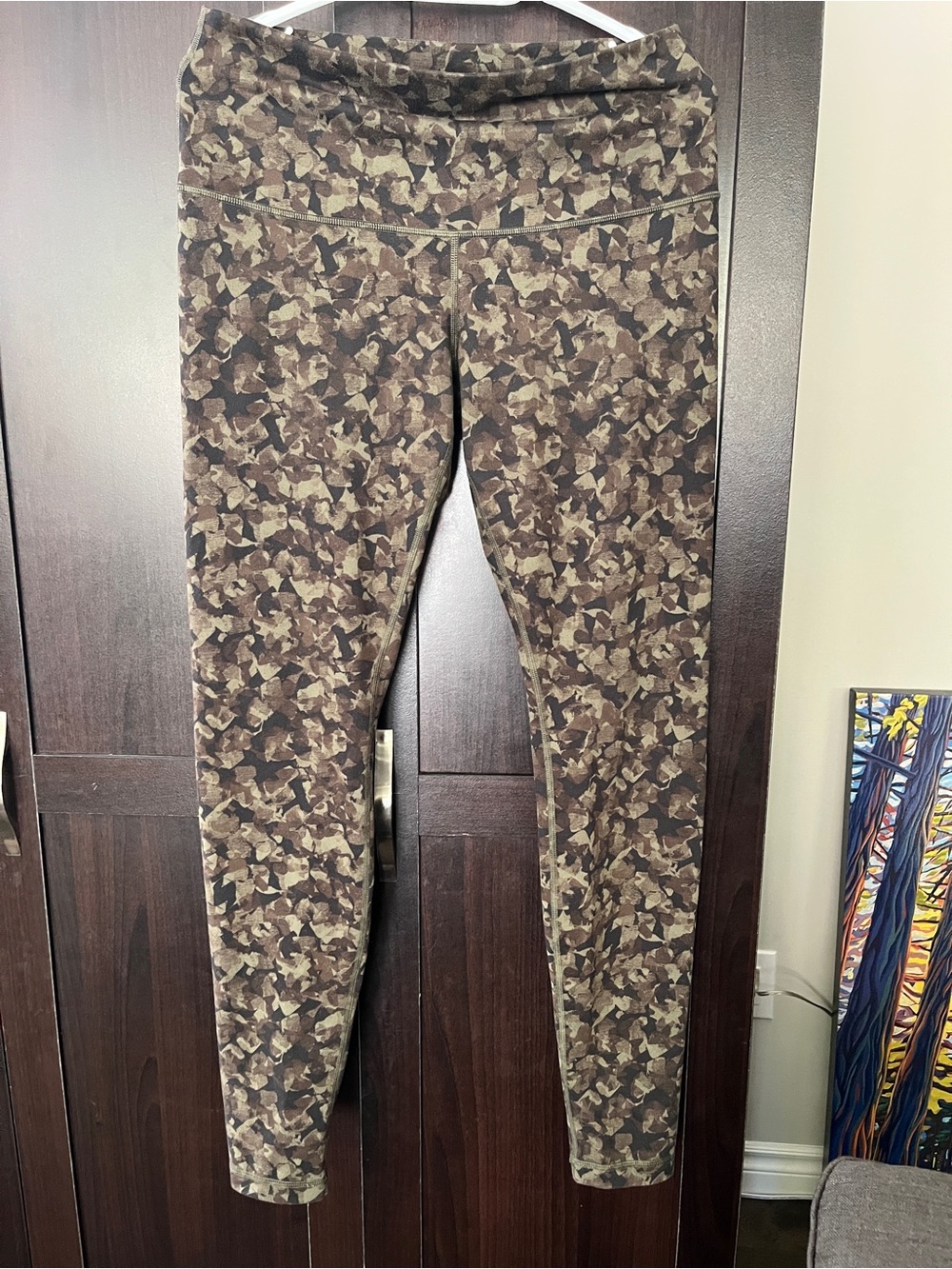lululemon athletica Brown and Green Camo Leggings